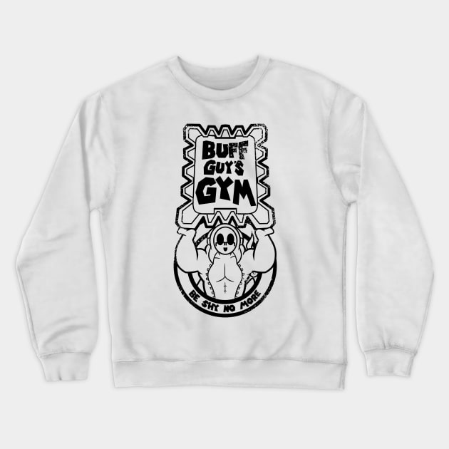 Buff guy Gym Black V2 Crewneck Sweatshirt by SokoTeki